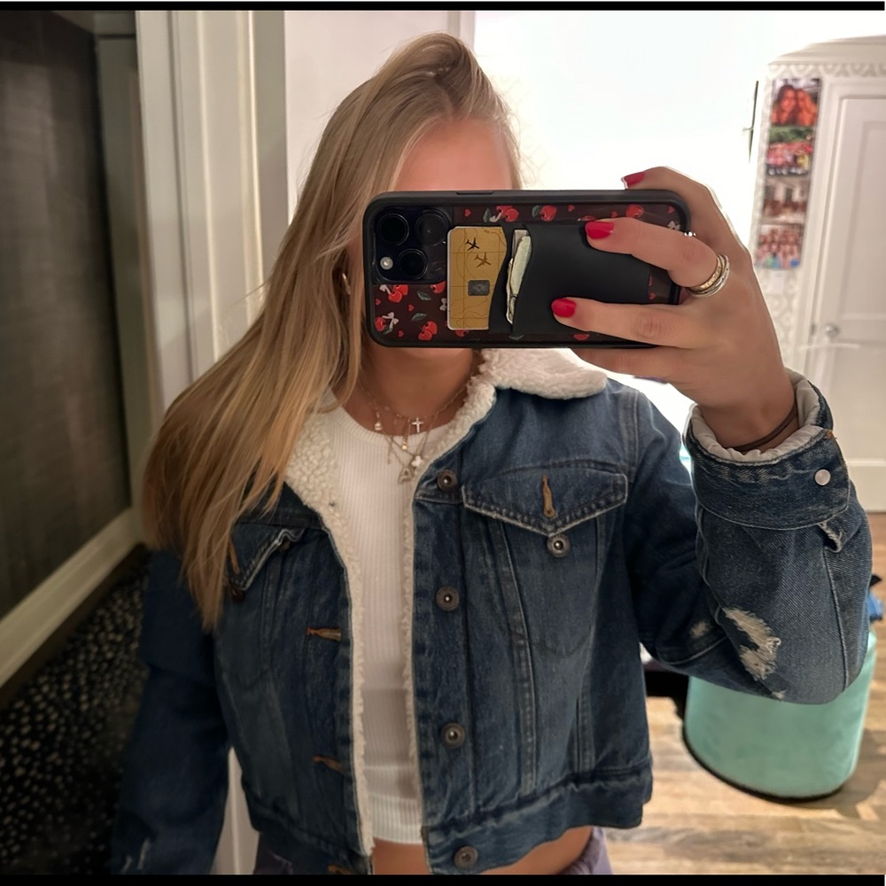 Pistola denim fur jacket